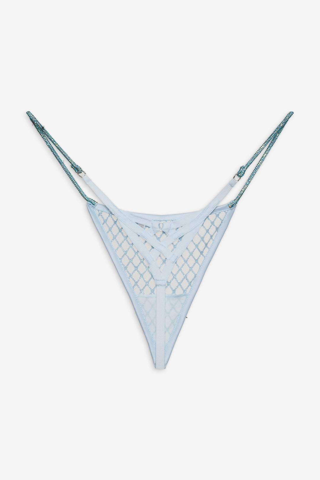 For Love and Lemons Glitter Thong Panty - Blue