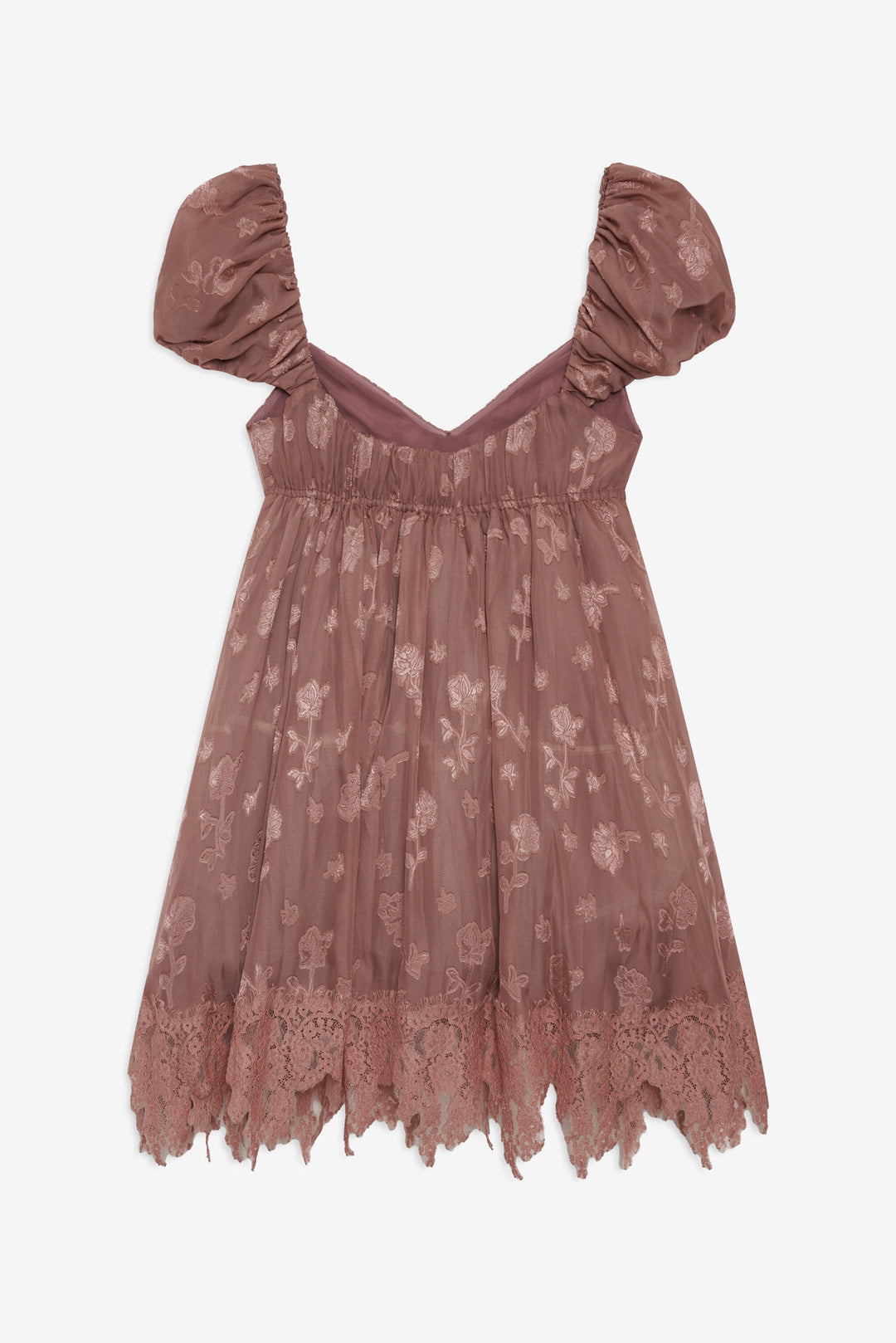 For Love and Lemons Olivia Mini Dress - Mahogany