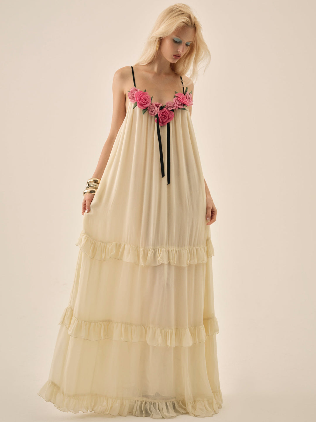 For Love and Lemons Rosalie Maxi Dress - Cream