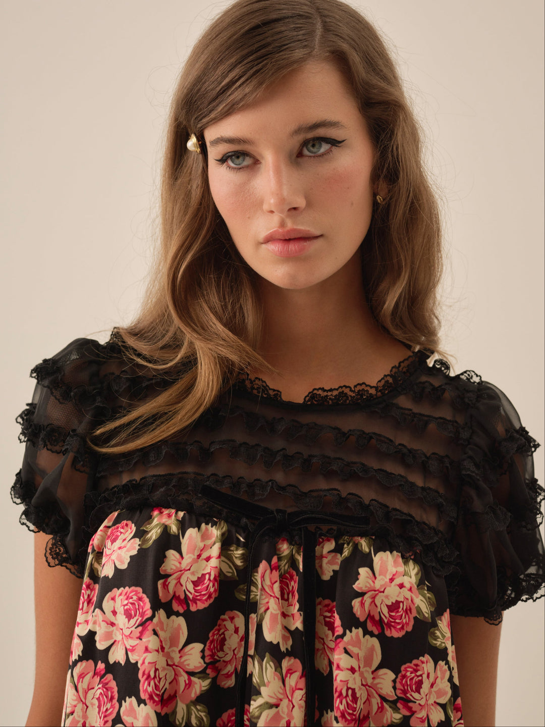 For Love and Lemons Belmond Floral Mini Dress - Black