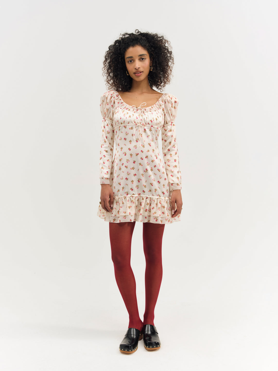 For Love and Lemons Adahlia Floral Mini Dress - Cream