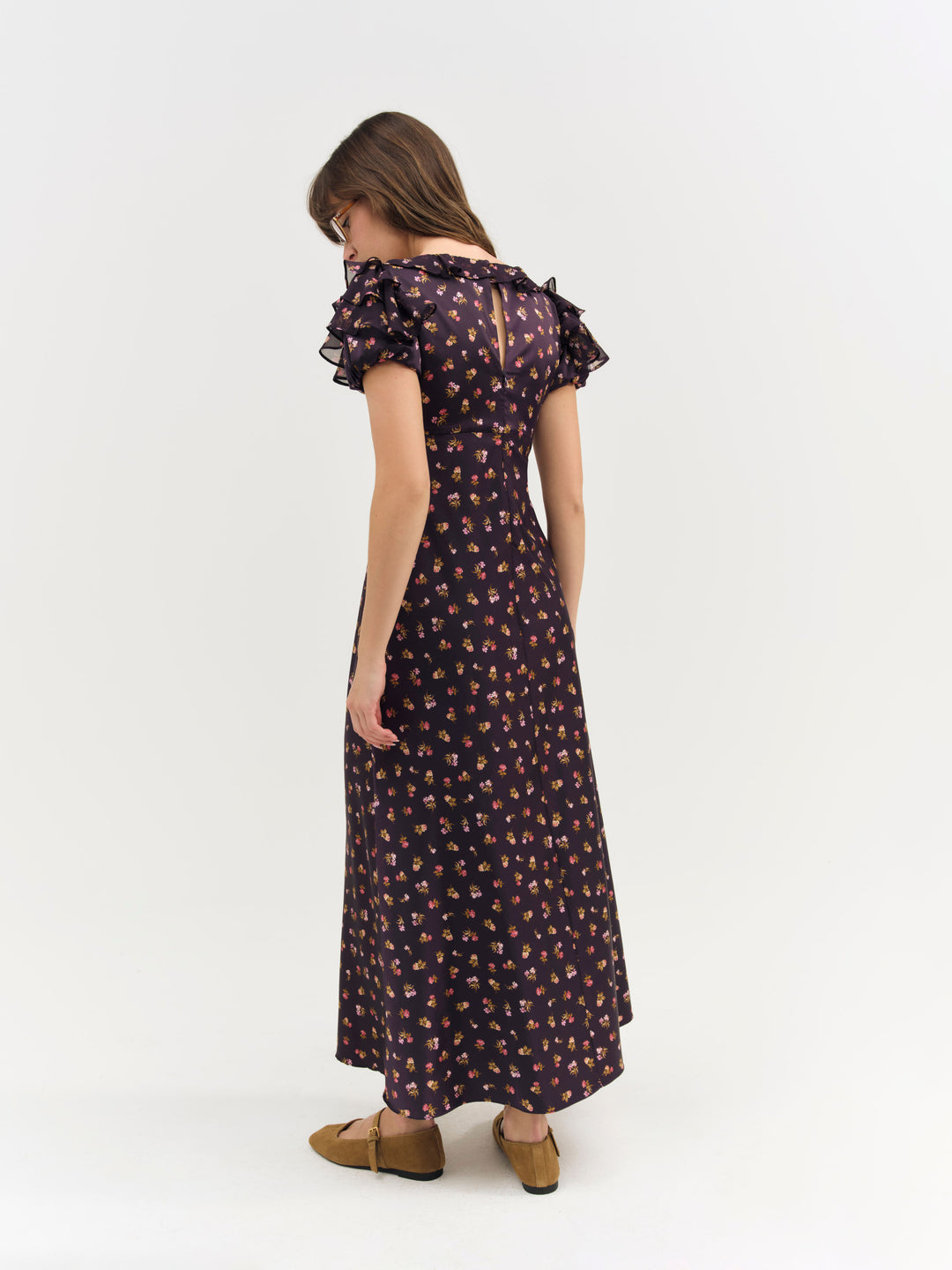 For Love and Lemons Alice Maxi Dress - Eggplant