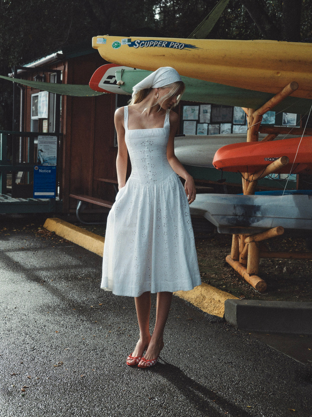 For Love and Lemons Dreamy Daisy Midi Dress - White