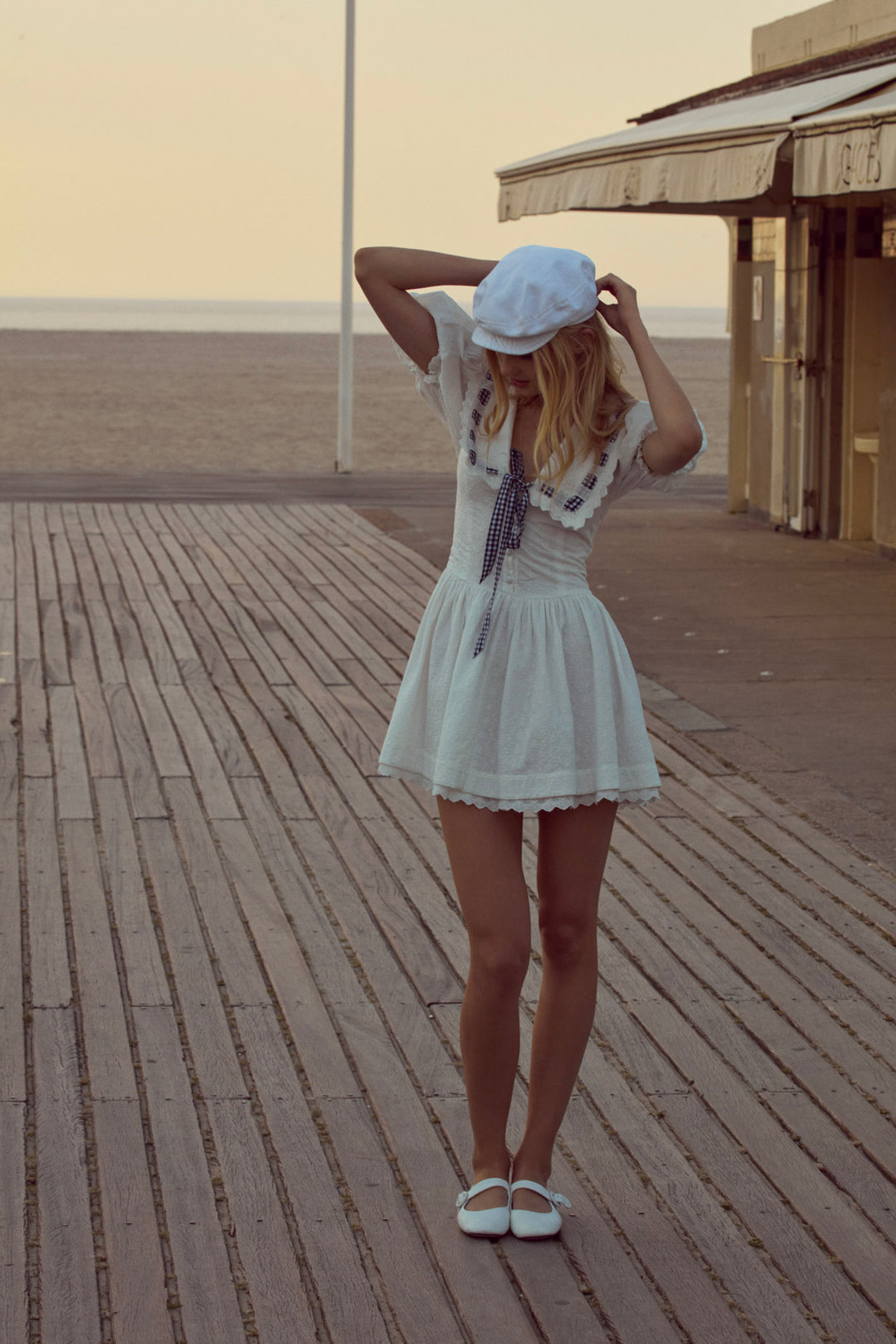 For Love and Lemons Ruby Ribbon Mini Dress - White