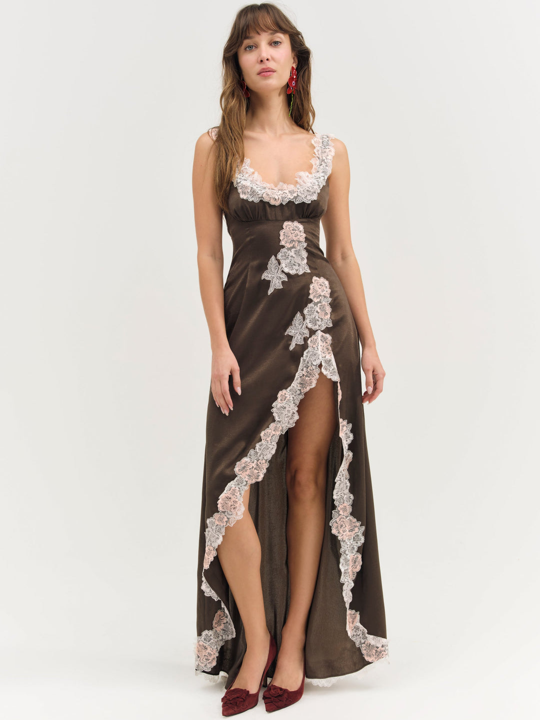 For Love and Lemons Clemence Maxi Dress - Chocolate