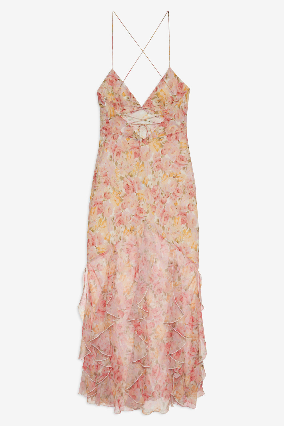 For Love and Lemons Elea Maxi Dress - Peach
