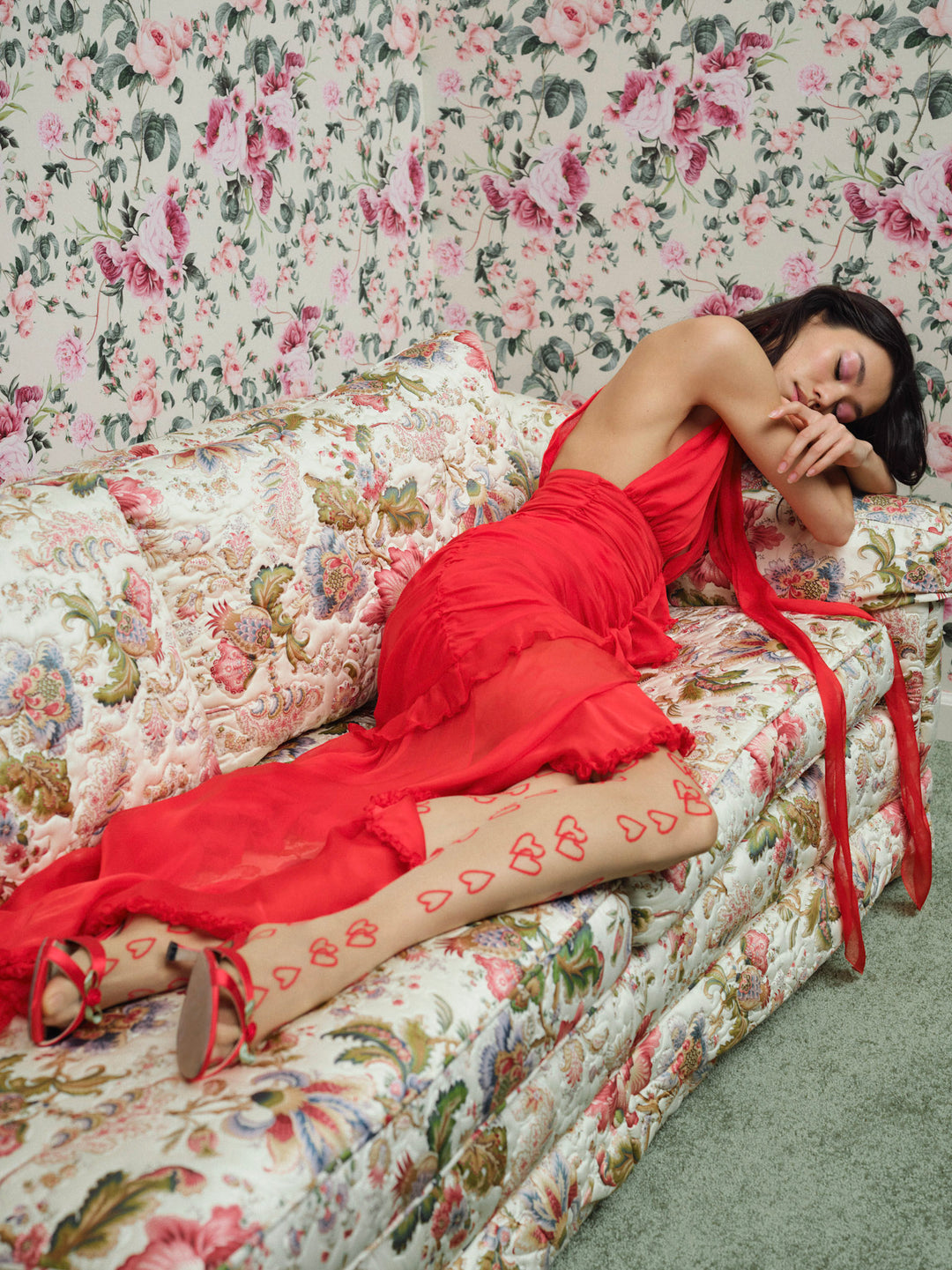 For Love and Lemons Kayta Gown - Red