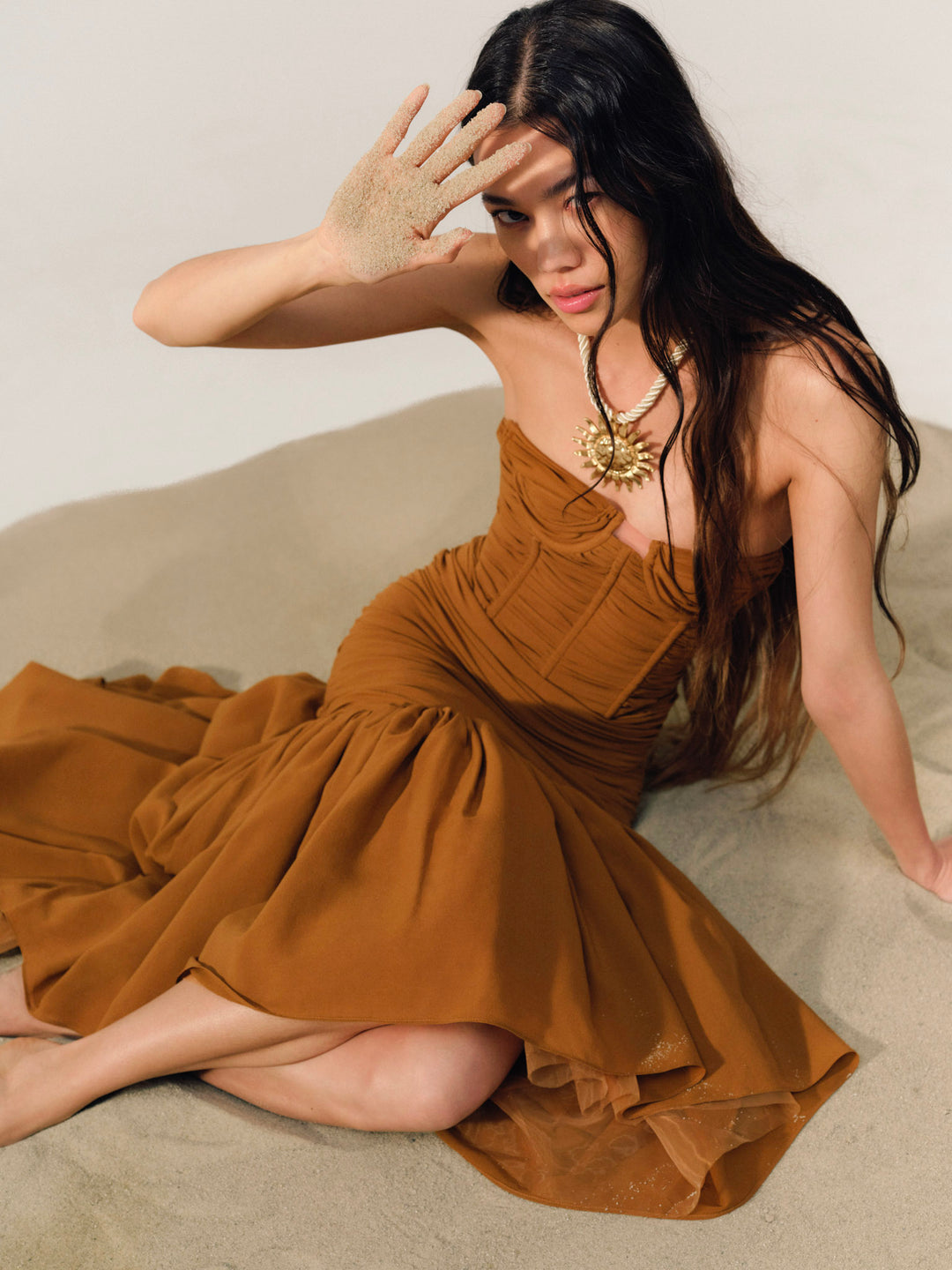 For Love and Lemons Serafina Gown - Brown
