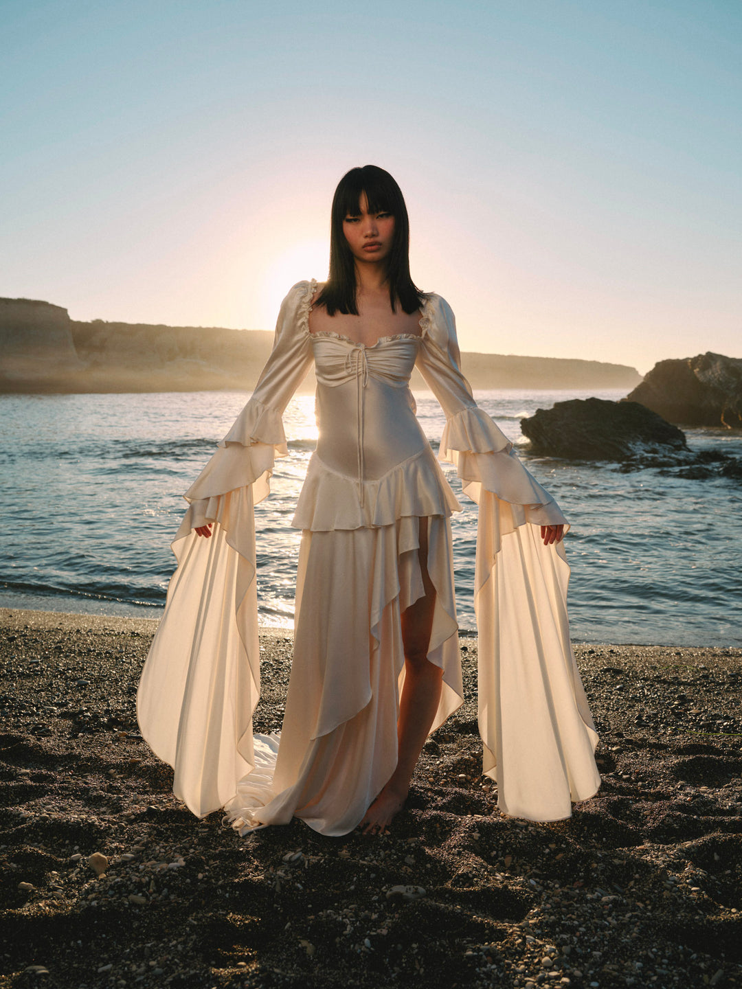 For Love and Lemons Zelia Maxi Dress - Cream