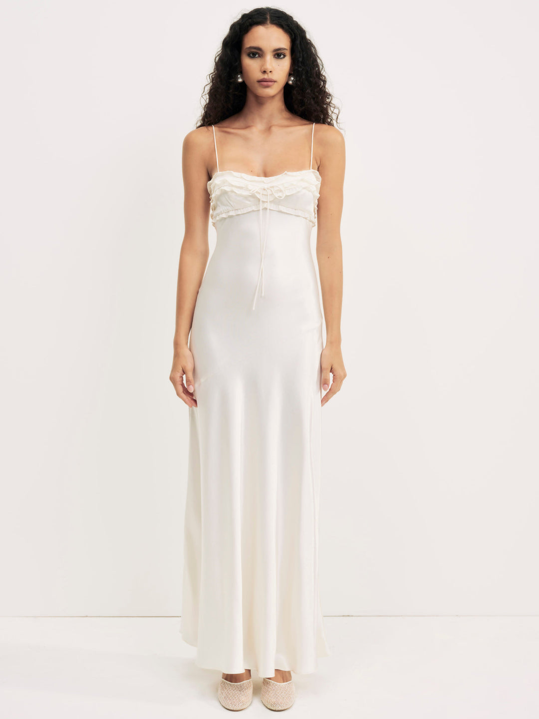 For Love and Lemons Natalie Maxi Dress - Cream