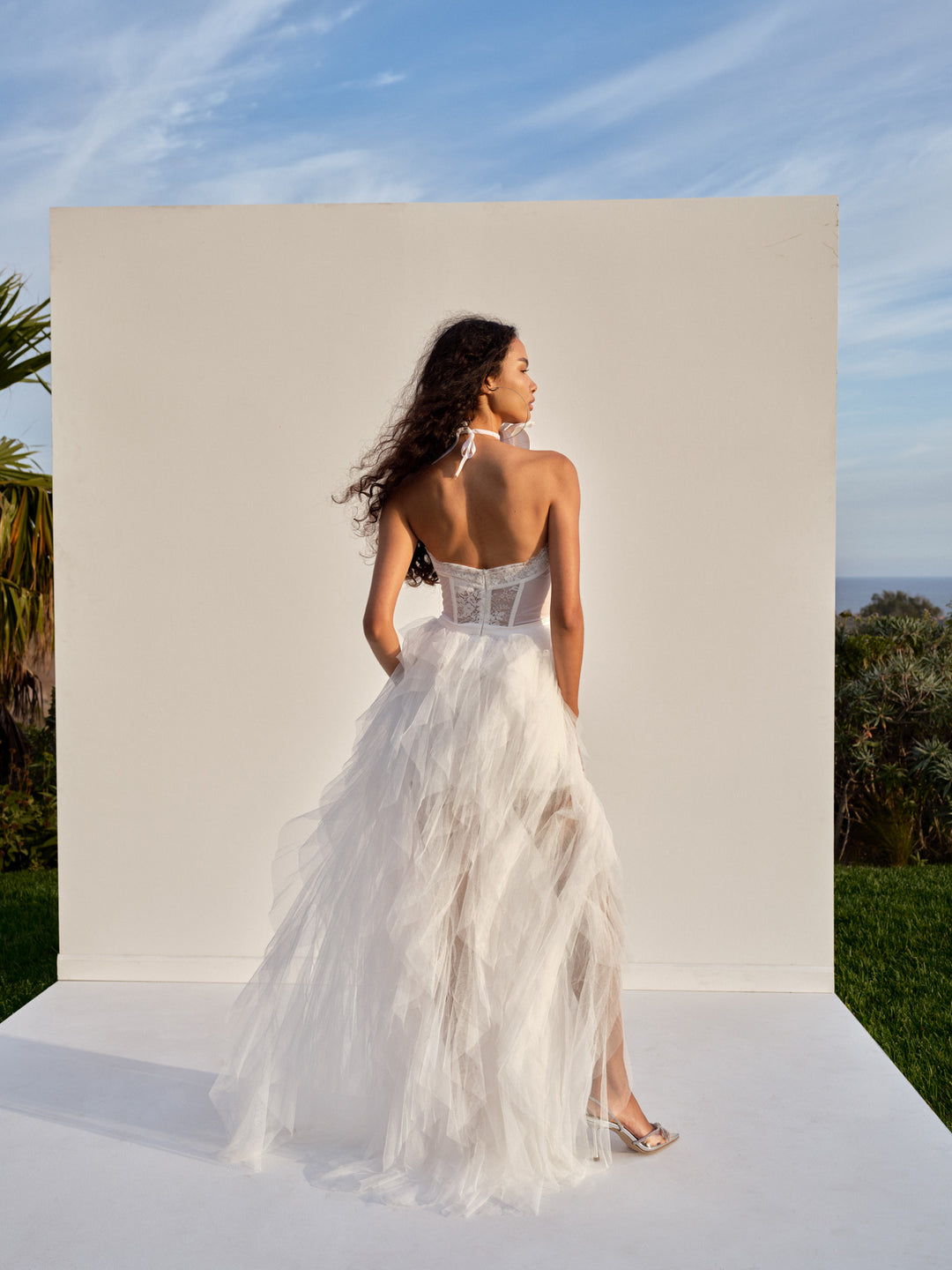For Love and Lemons Bustier Gown - White