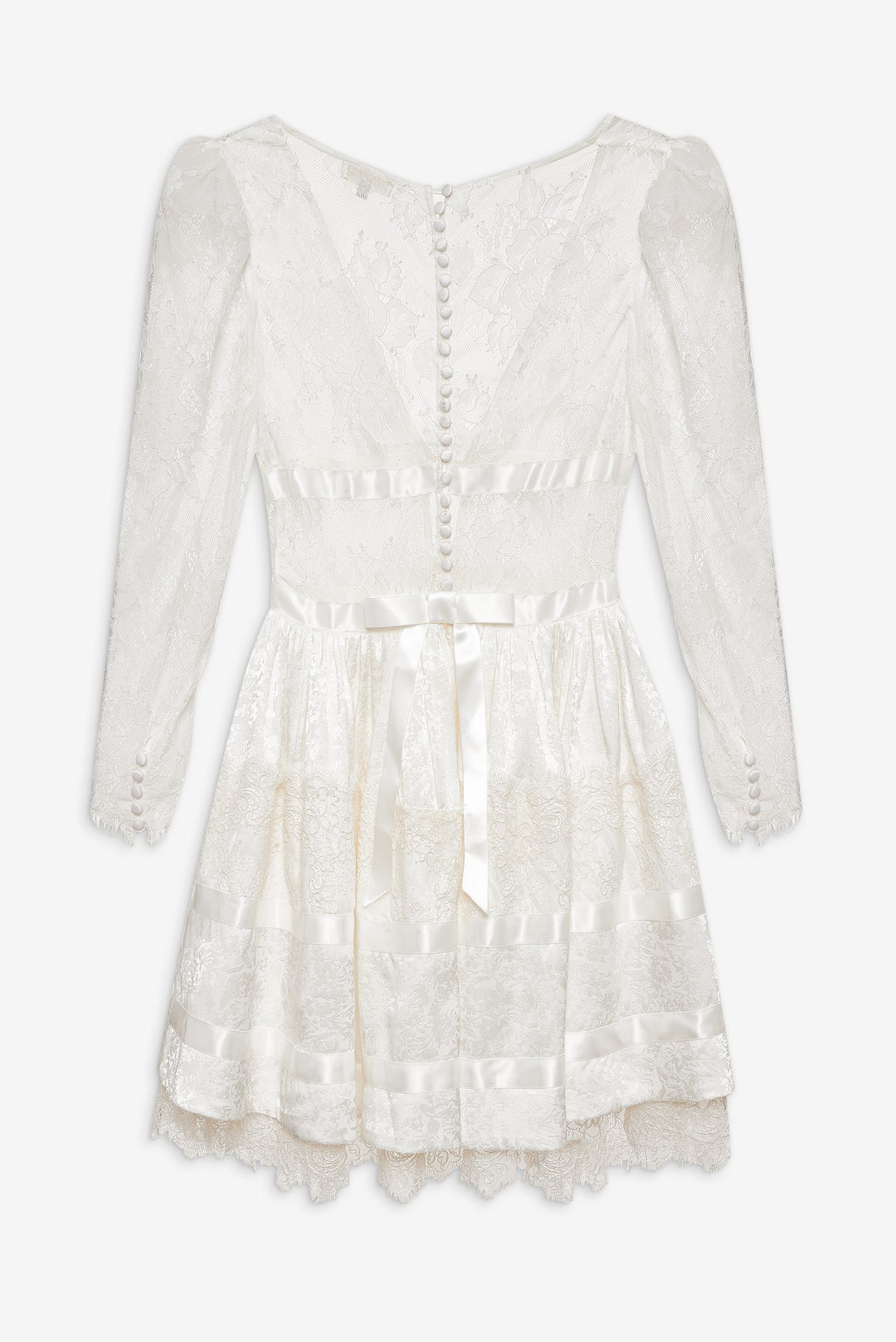 For Love and Lemons Annabelle Lace Mini Dress - Cream
