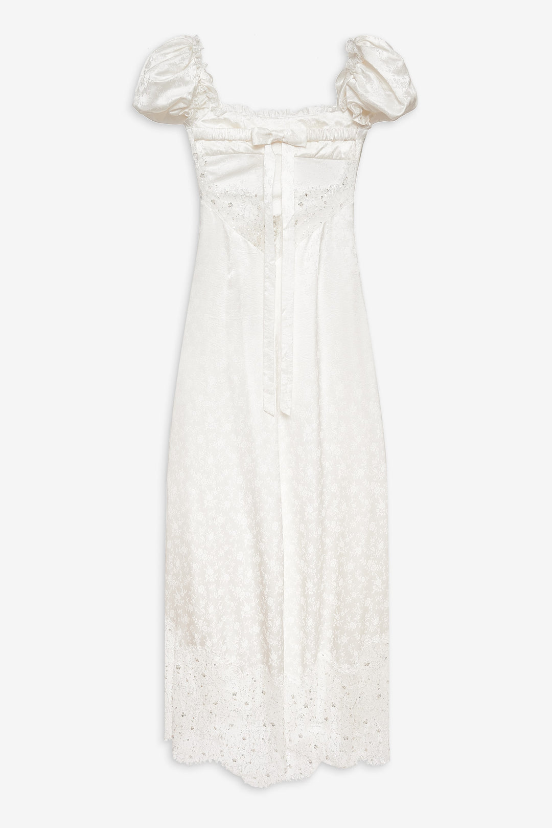 For Love and Lemons Aurelia Jacquard Gown - White