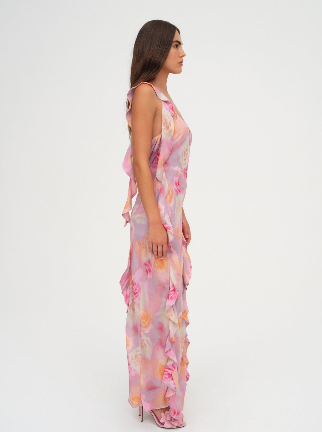For Love and Lemons Beate Maxi Dress - Pink