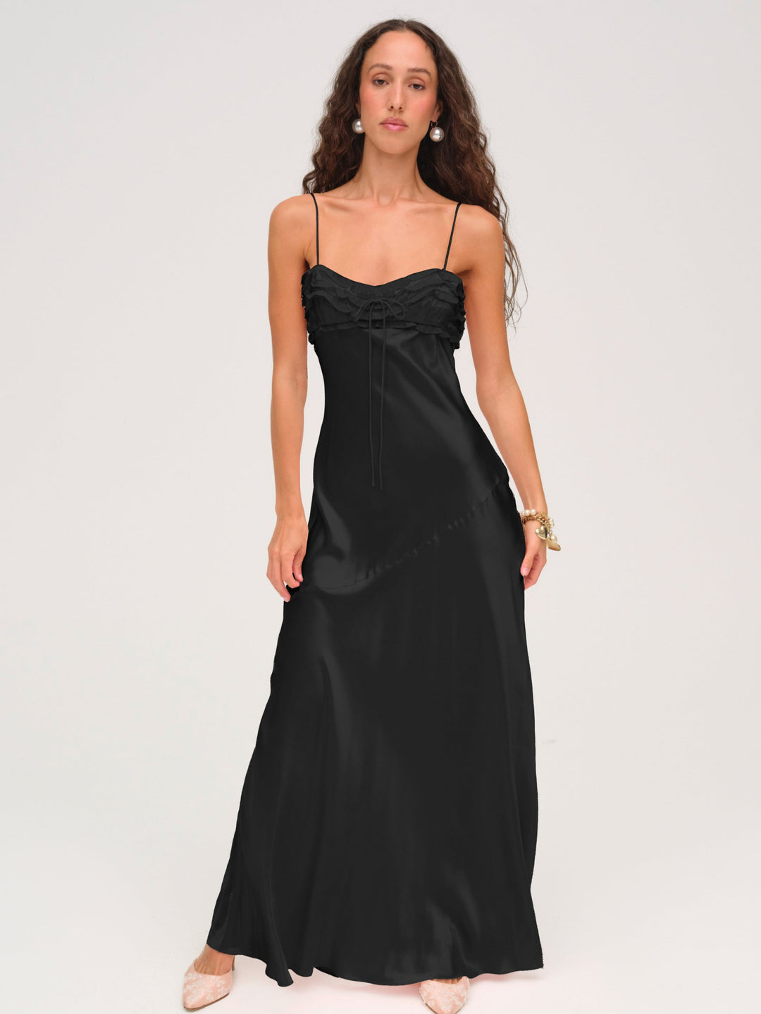 For Love and Lemons Natalie Maxi Dress - Black