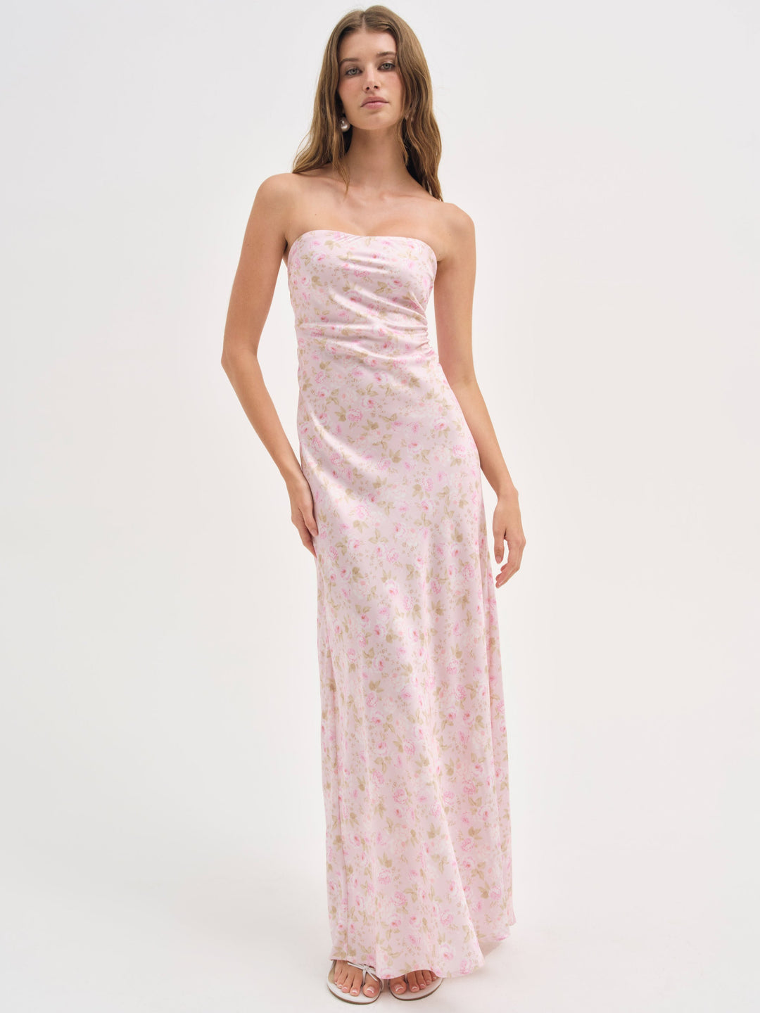 For Love and Lemons Carla Strapless Maxi Dress - Pink