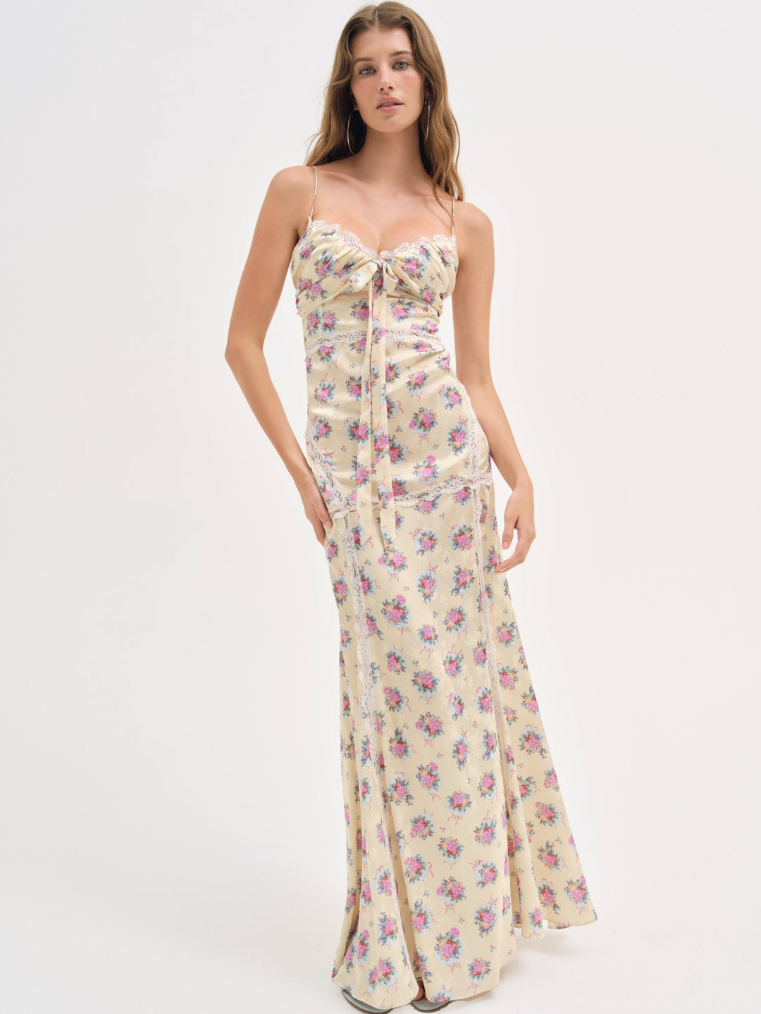 For Love and Lemons Shannon Maxi Dress - Pink