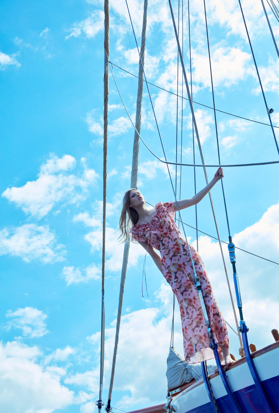 For Love and Lemons Fallen Floral Maxi Dress - Pink