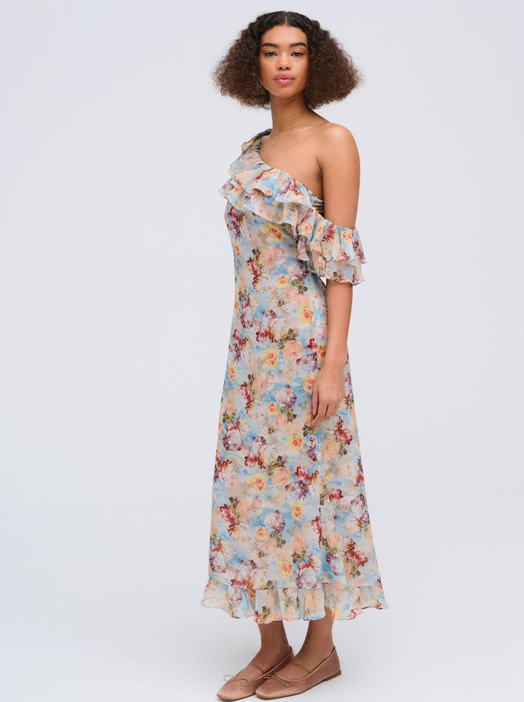 For Love and Lemons Delphine Midi Dress - Blue