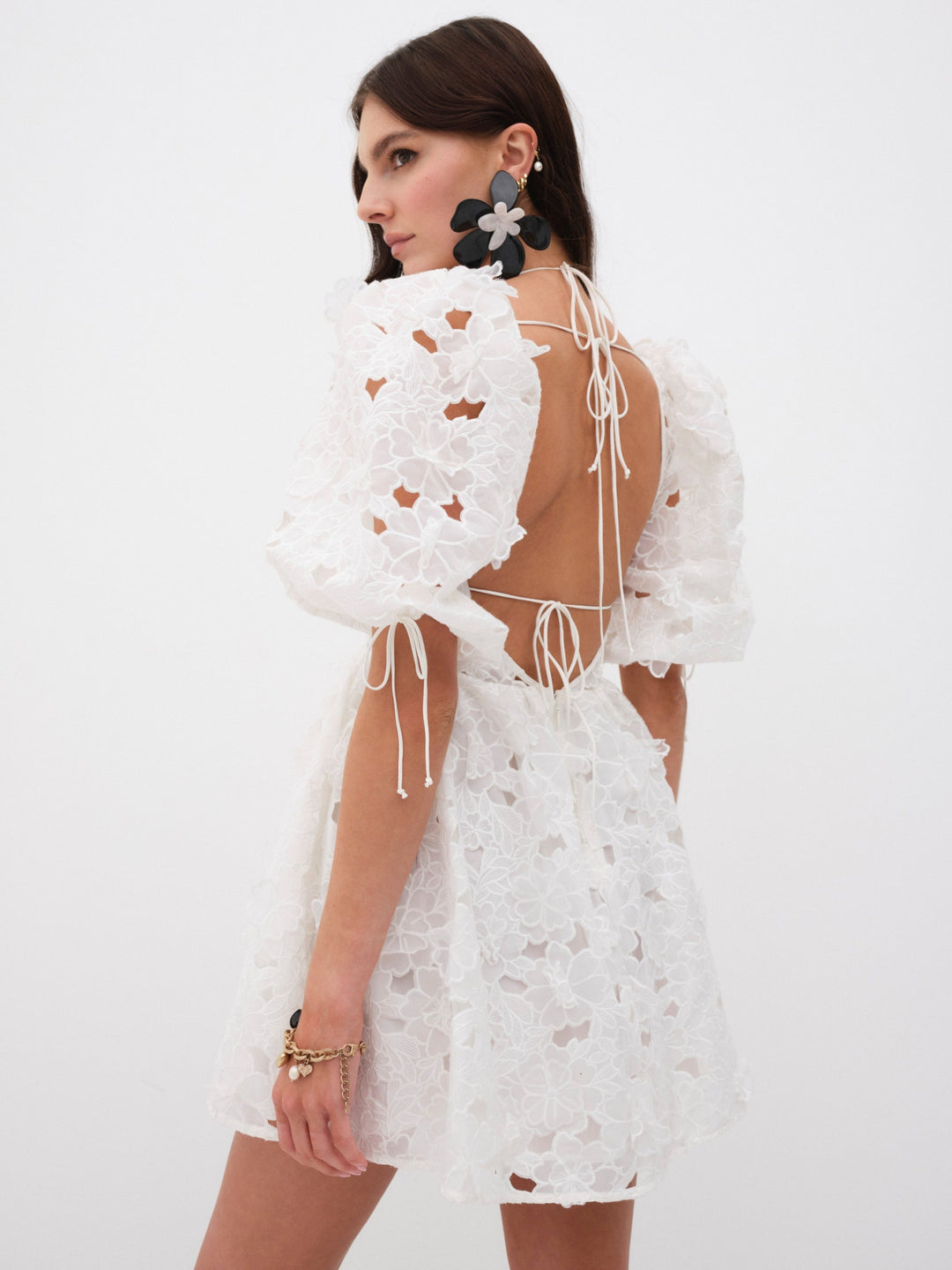 For Love and Lemons Leighton Mini Dress - White