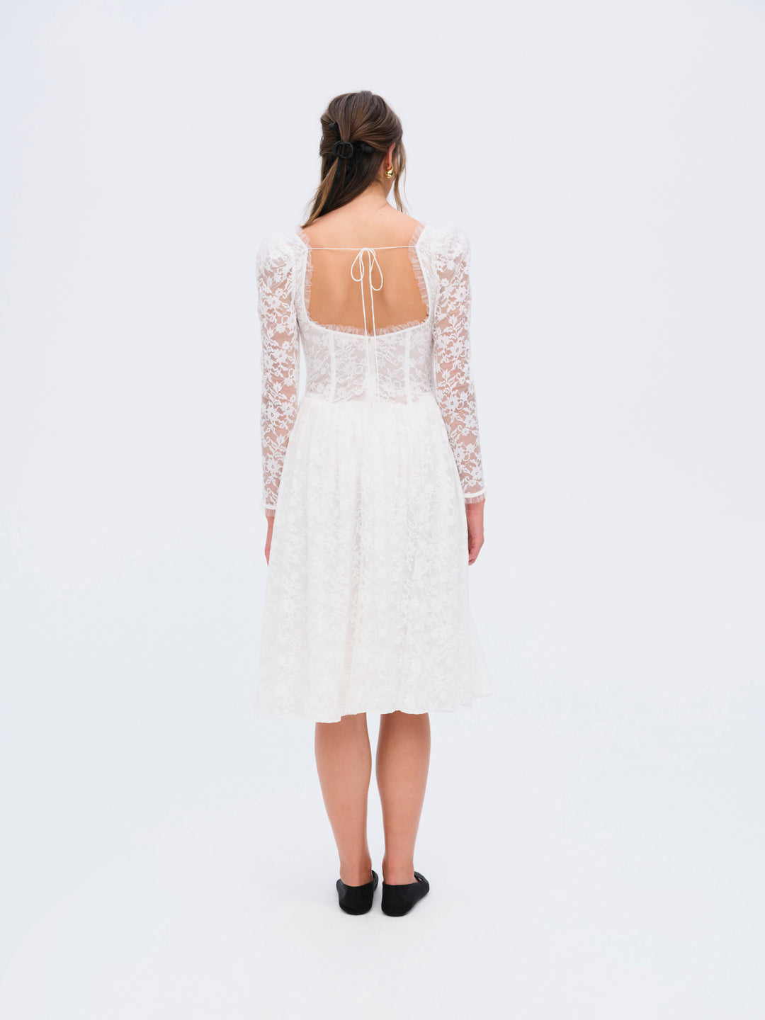 For Love and Lemons Camdyn Midi Dress - White