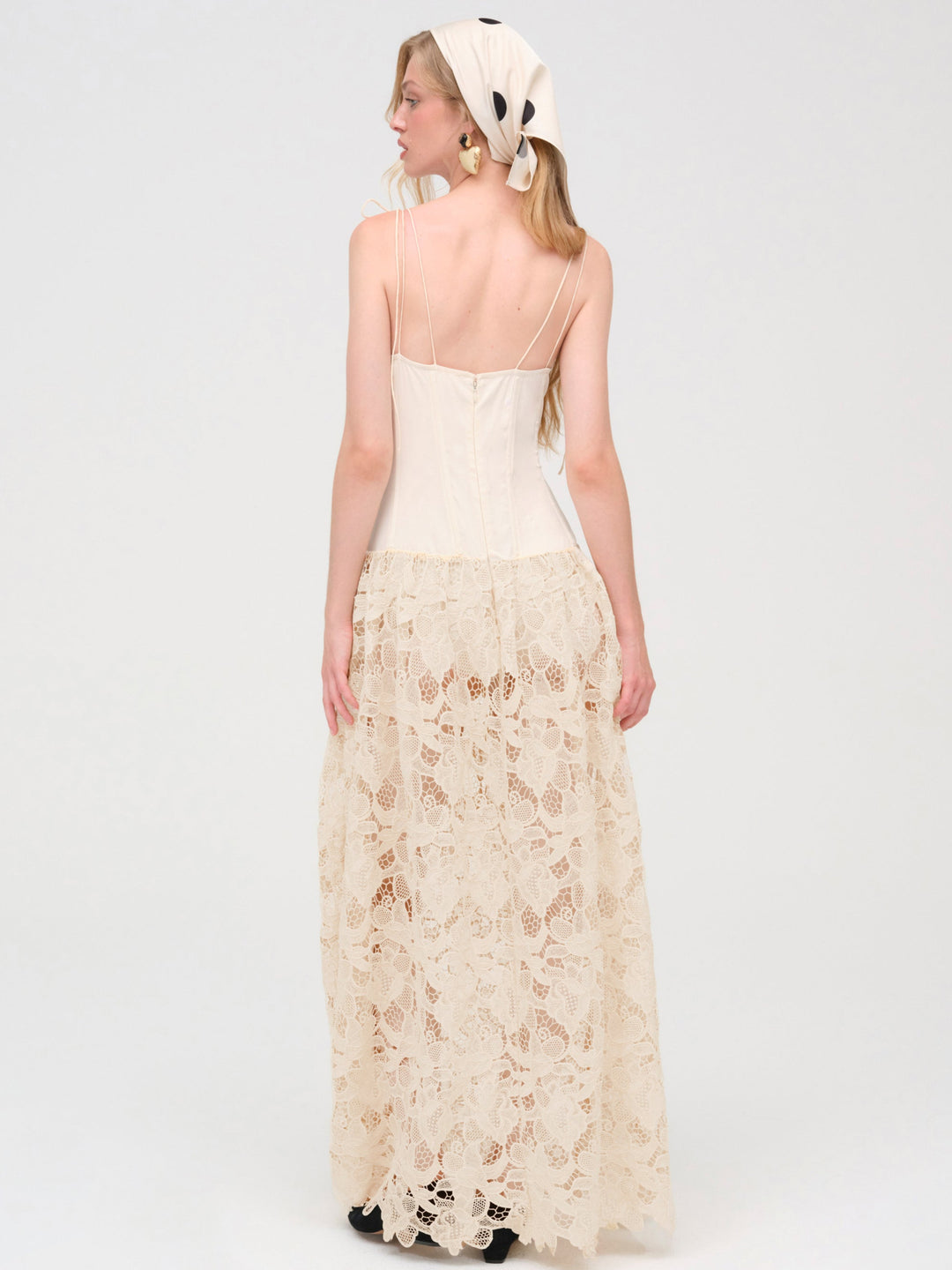 For Love and Lemons Coco Lace Maxi Dress - Cream