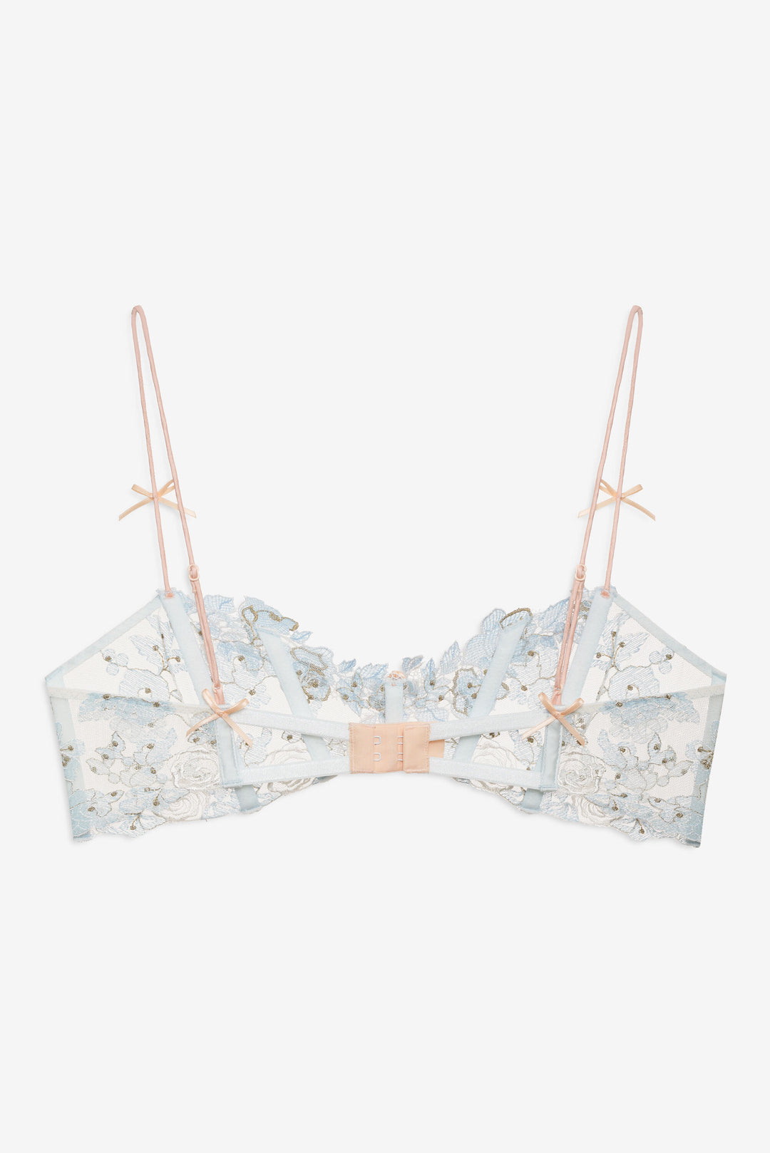 For Love and Lemons Winter Roses Bra - Blue