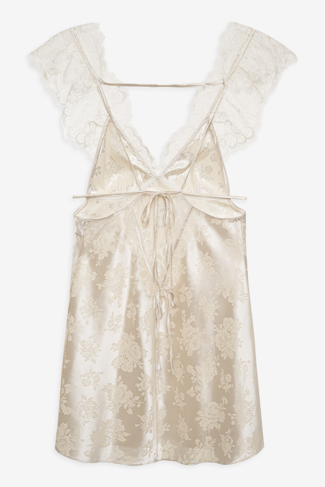 For Love and Lemons Audrey Mini Slip Dress - Cream