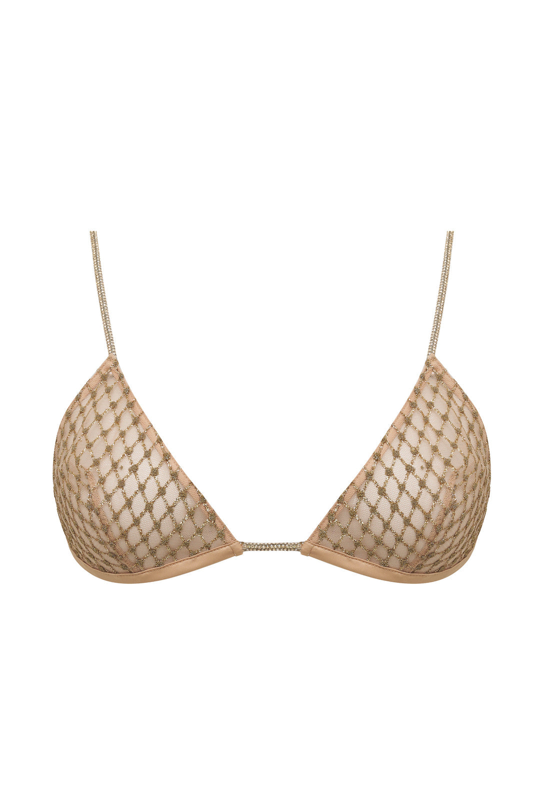 For Love and Lemons Glitter Bralette - Gold