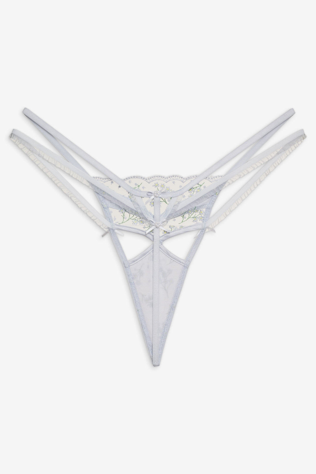 For Love and Lemons Baby's Breath Thong Panty - Blue