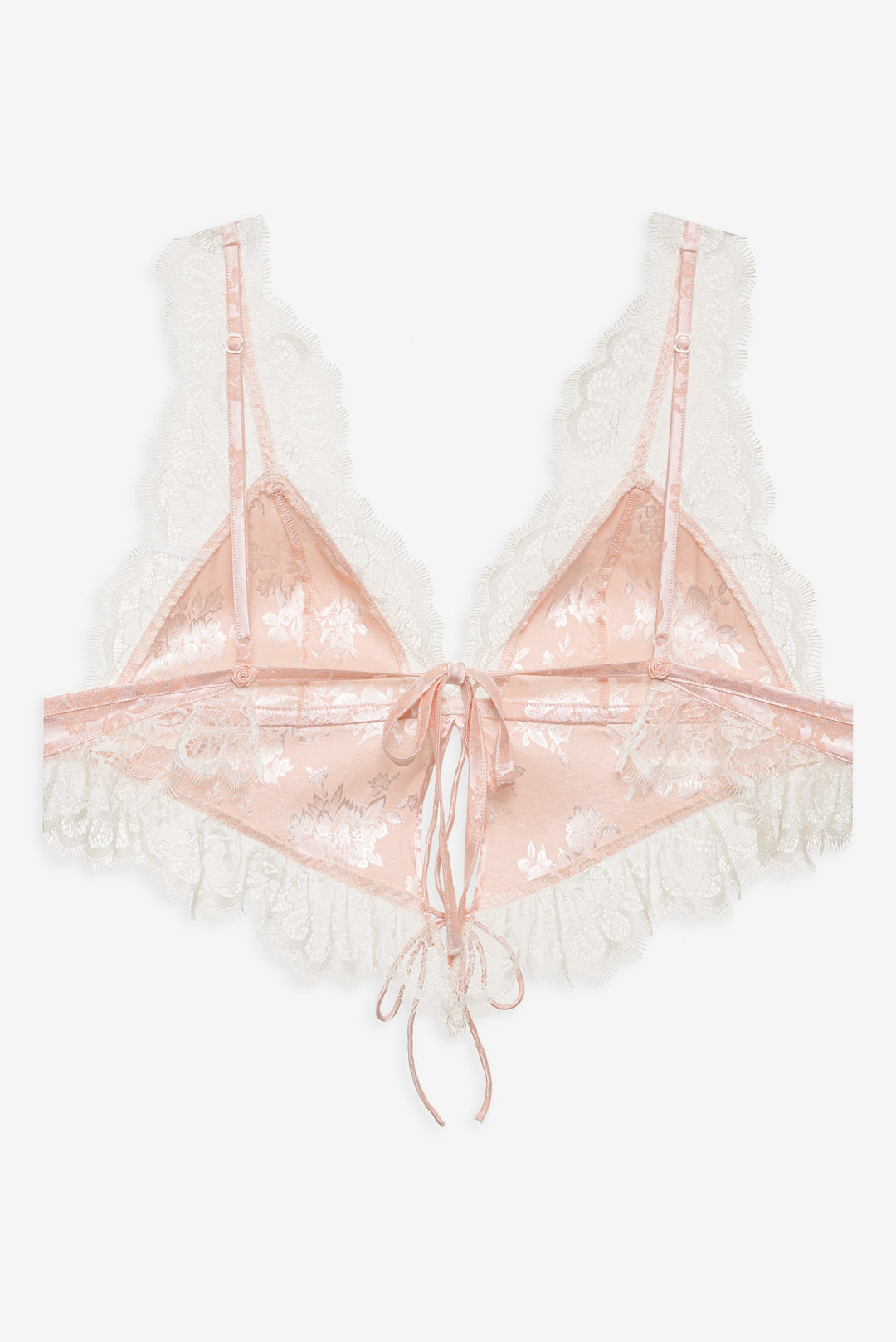 For Love and Lemons Audrey Jacquard Top - Peach