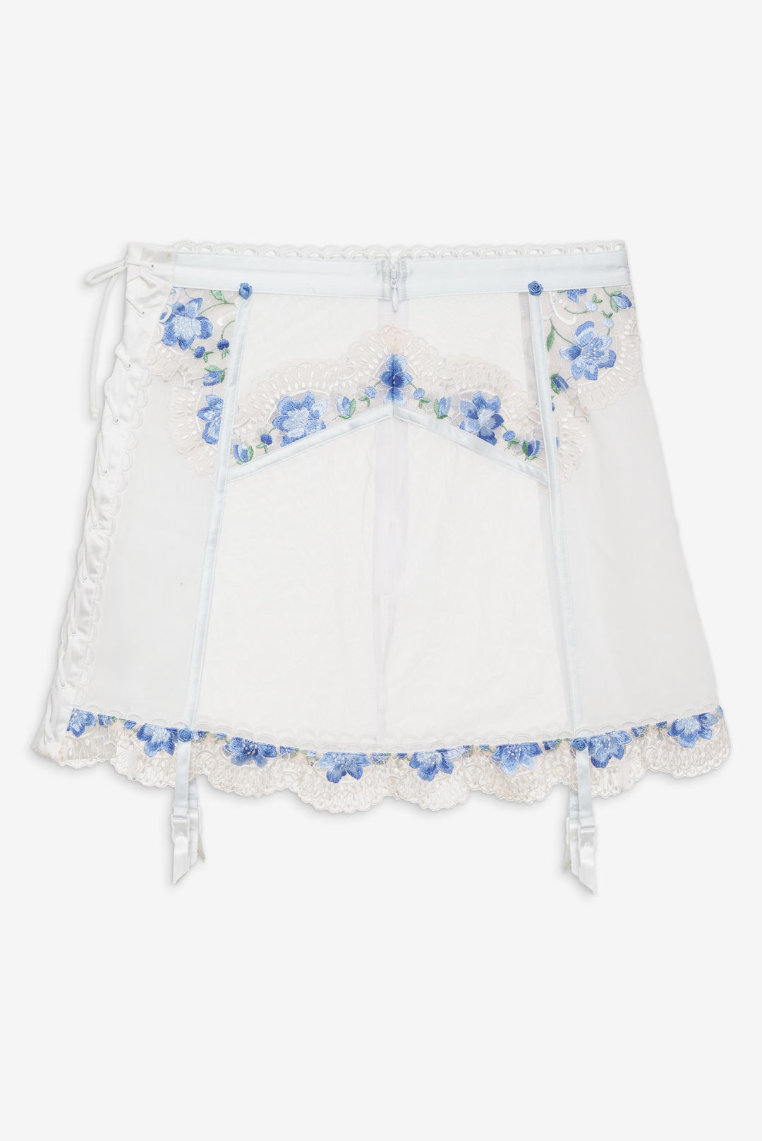 For Love and Lemons Festival Rose Skirt - Blue