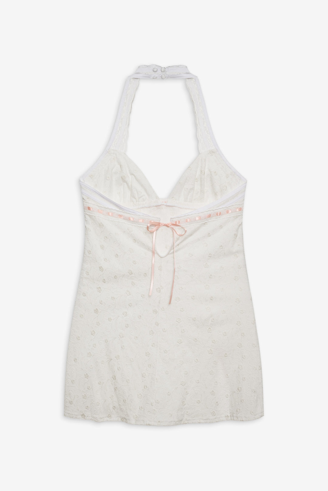For Love and Lemons Summer Swirl Eyelet Slip Dress - White
