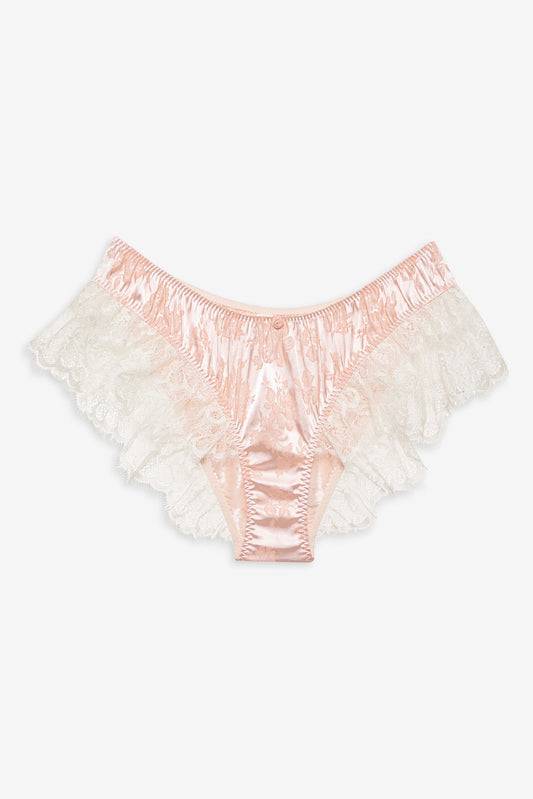 For Love and Lemons Audrey Jacquard Shorts - Peach
