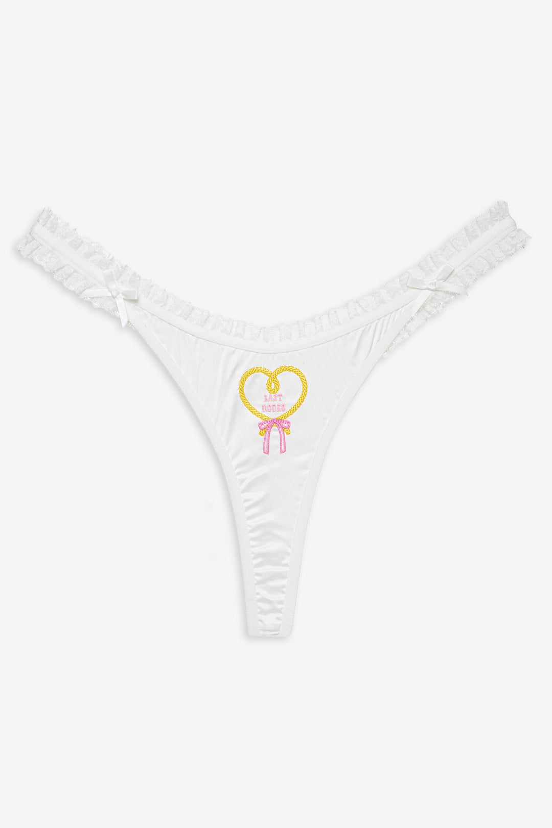 For Love and Lemons Bachelorette Thong Panty Pack - White