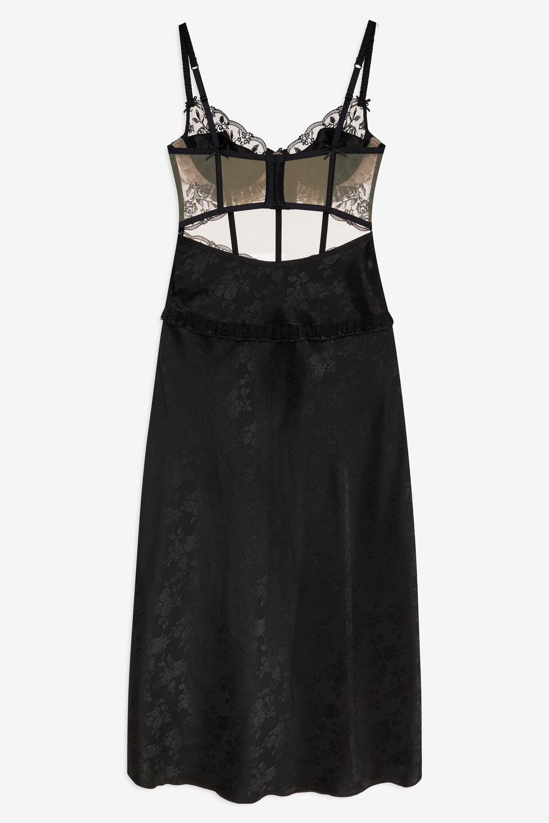 For Love and Lemons Sonia Maxi Slip Dress - Black