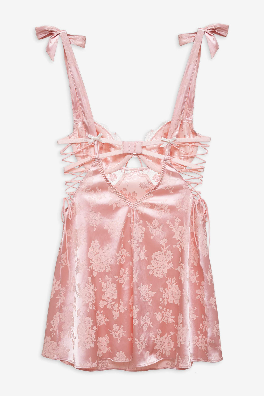 For Love and Lemons Le Fleur Slip Dress - Peach