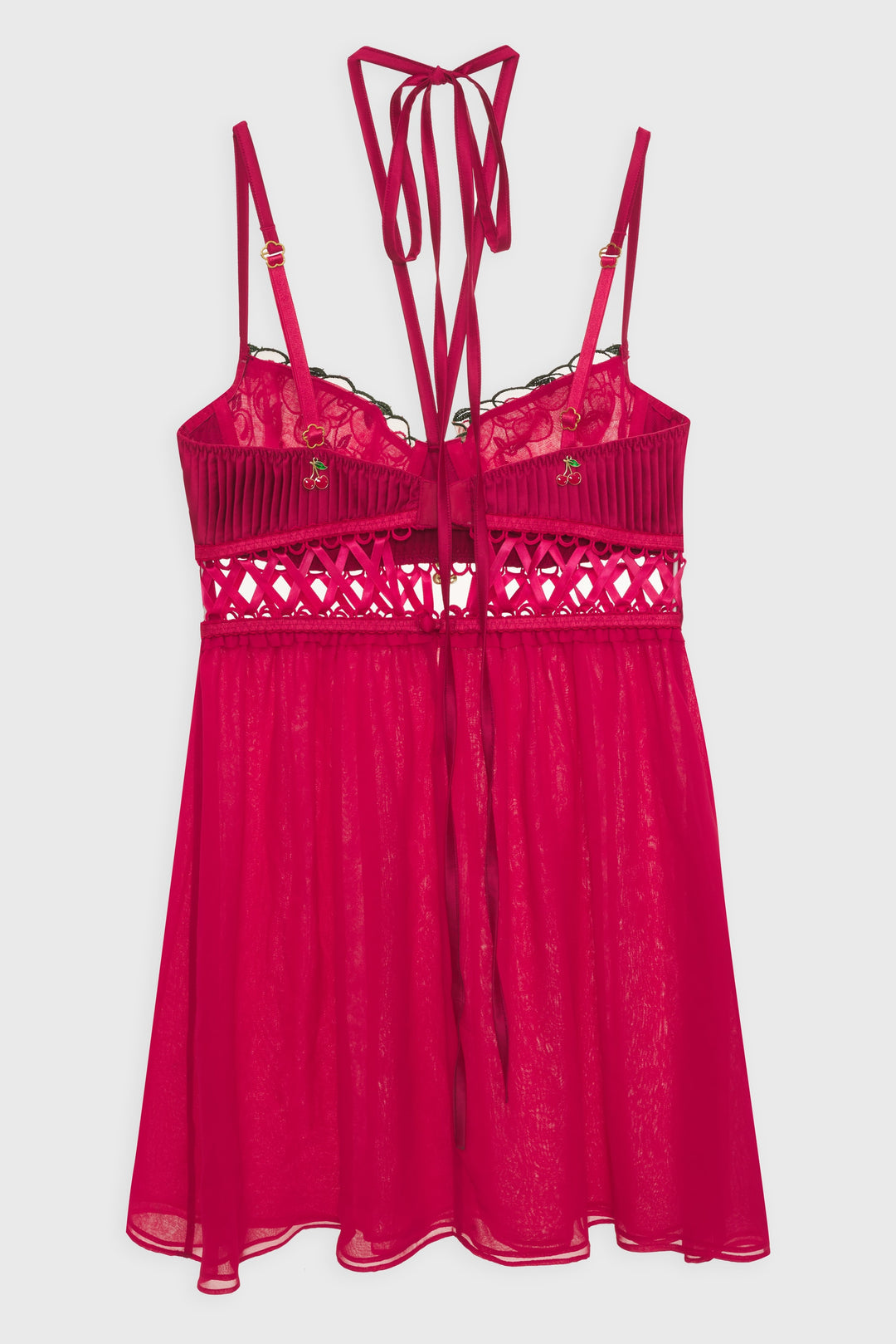 For Love and Lemons Cherie Slip Dress - Red