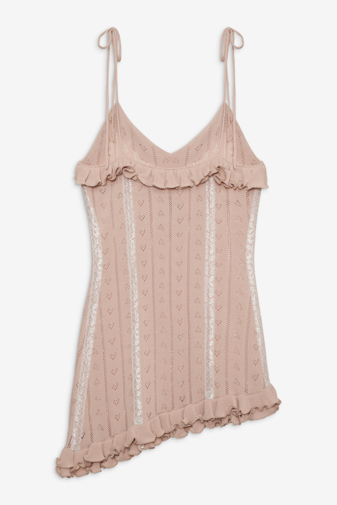 For Love and Lemons Eloise Asymmetric Knit Dress - Peach
