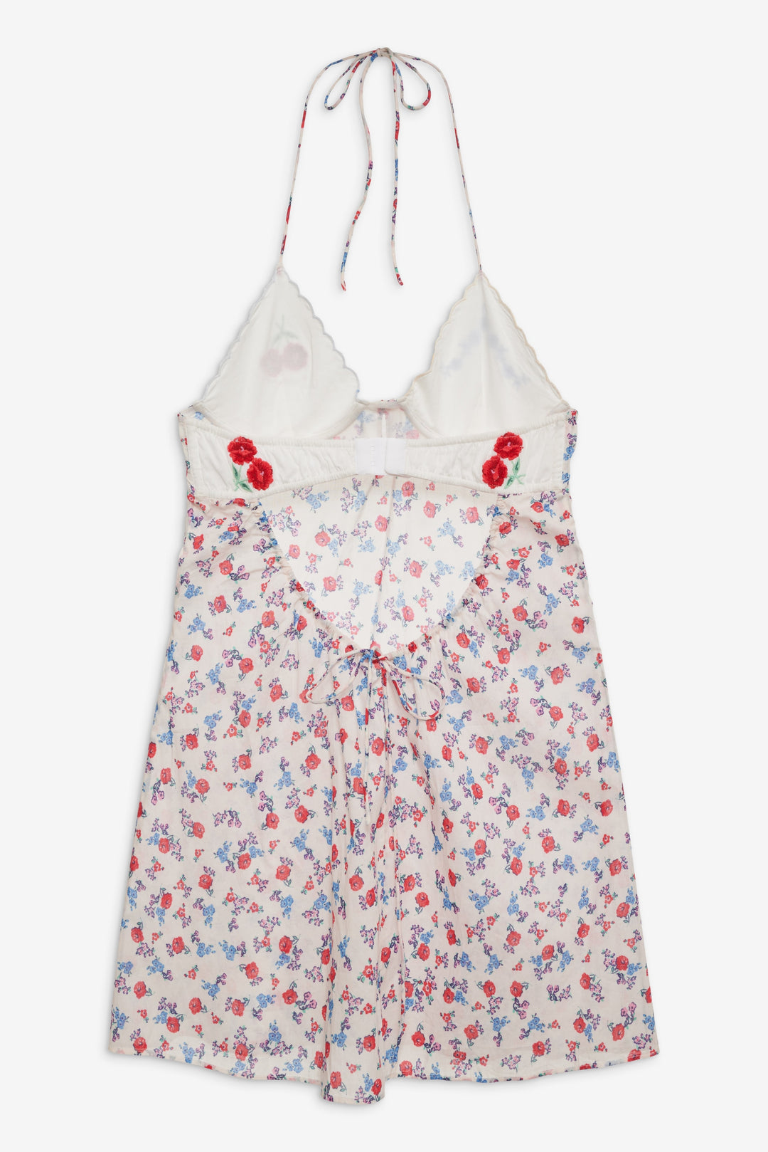 For Love and Lemons Forget Me Not Embroidery Slip Dress - White