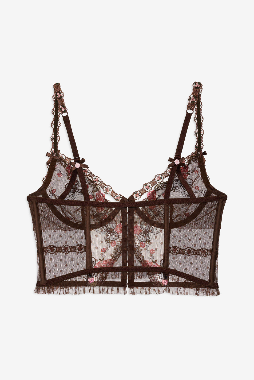 For Love and Lemons Runaway Bows Bustier - Brown