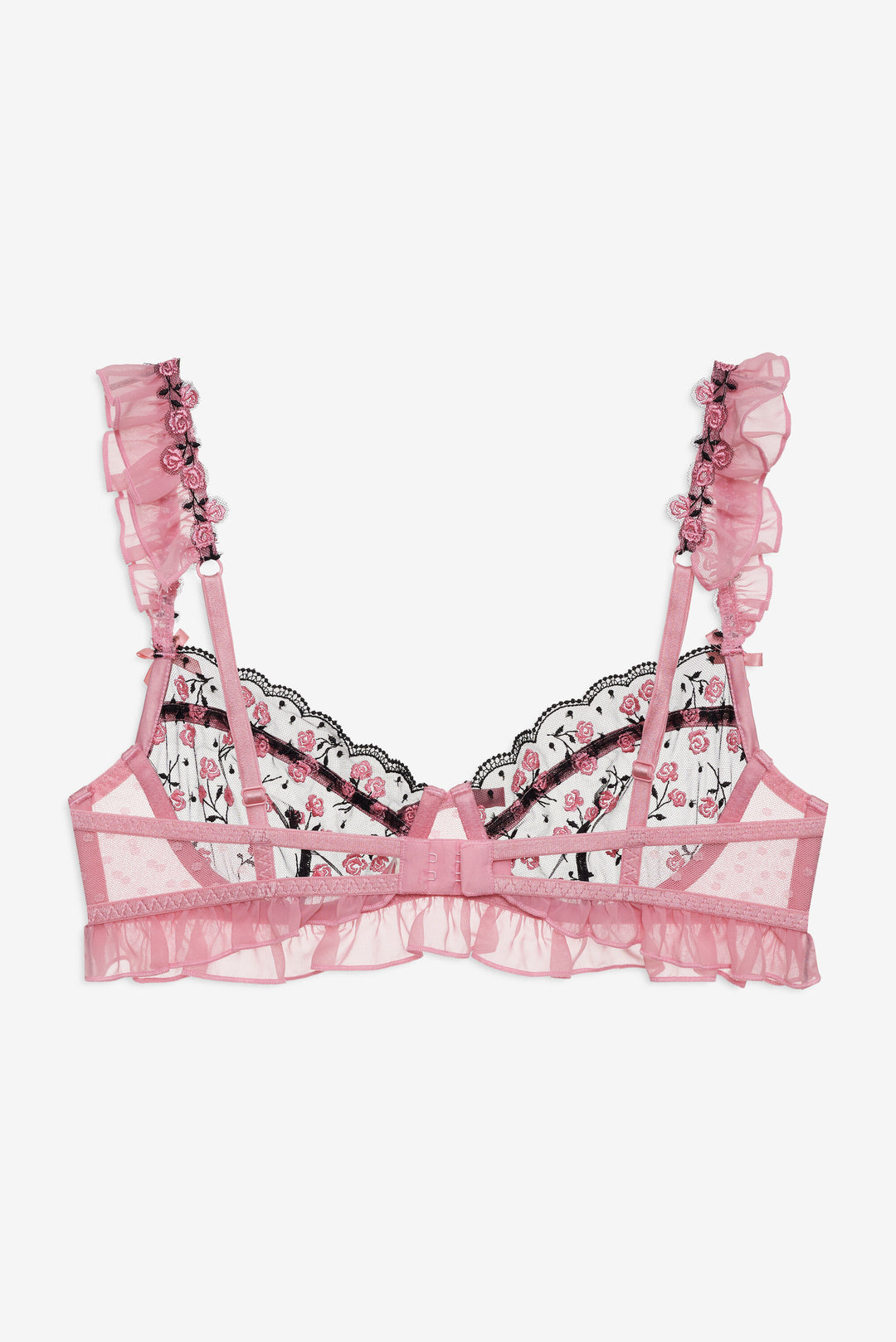 For Love and Lemons Rose Cluster Underwire Bra - Pink