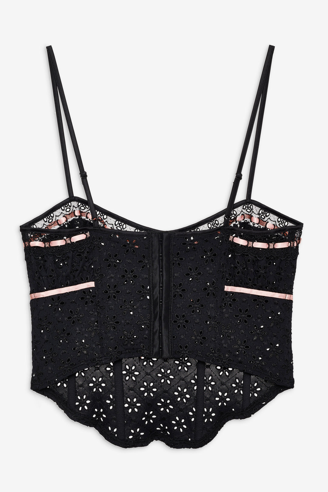 For Love and Lemons Elena Eyelet Bustier - Black