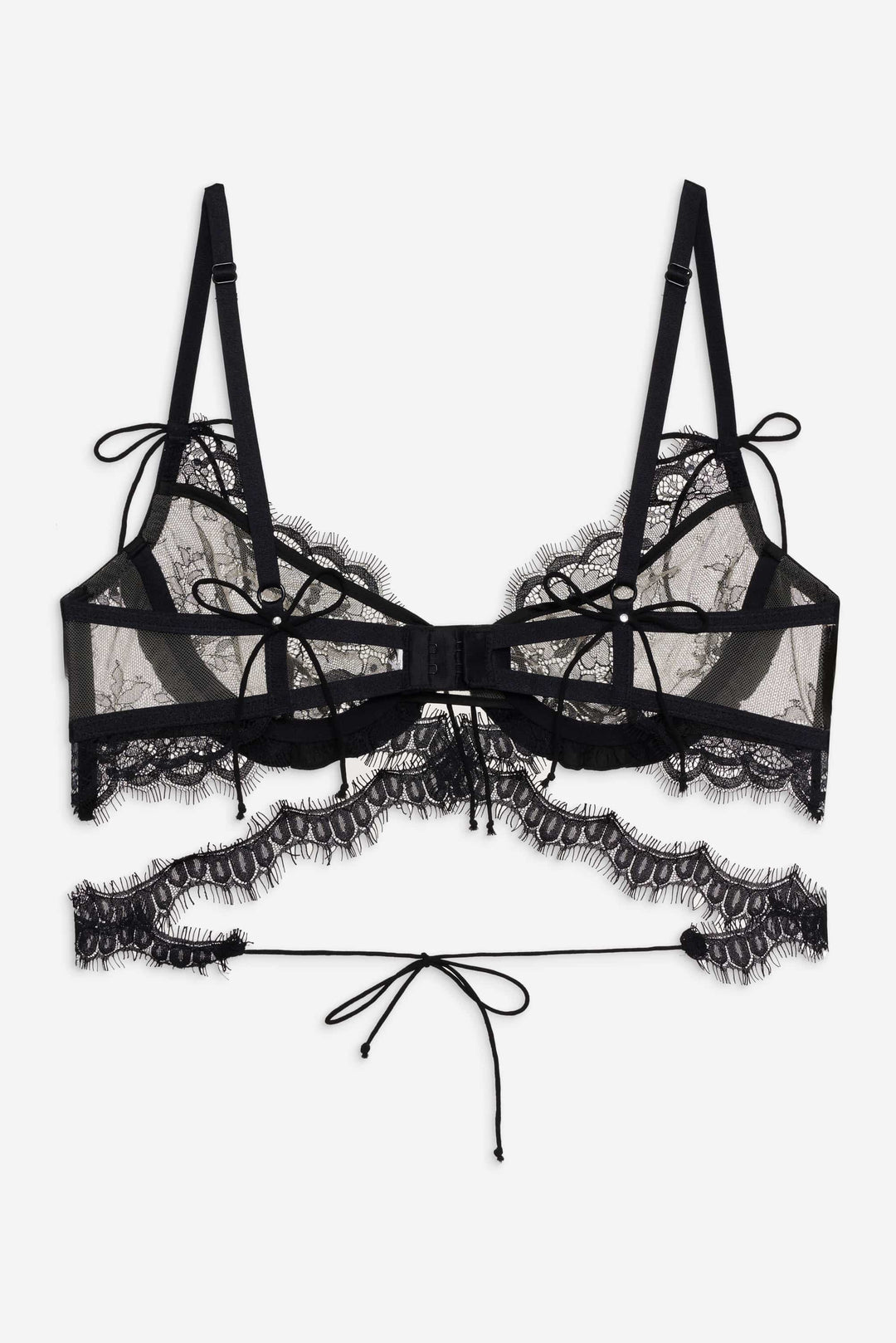For Love and Lemons Sonja Underwire Bra - Black