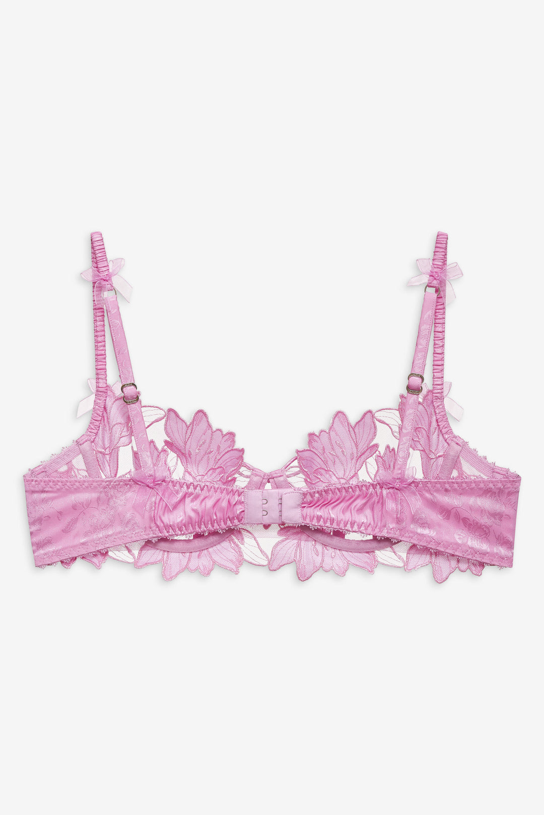 For Love and Lemons Maye Embroidered Underwire Bra - Pink