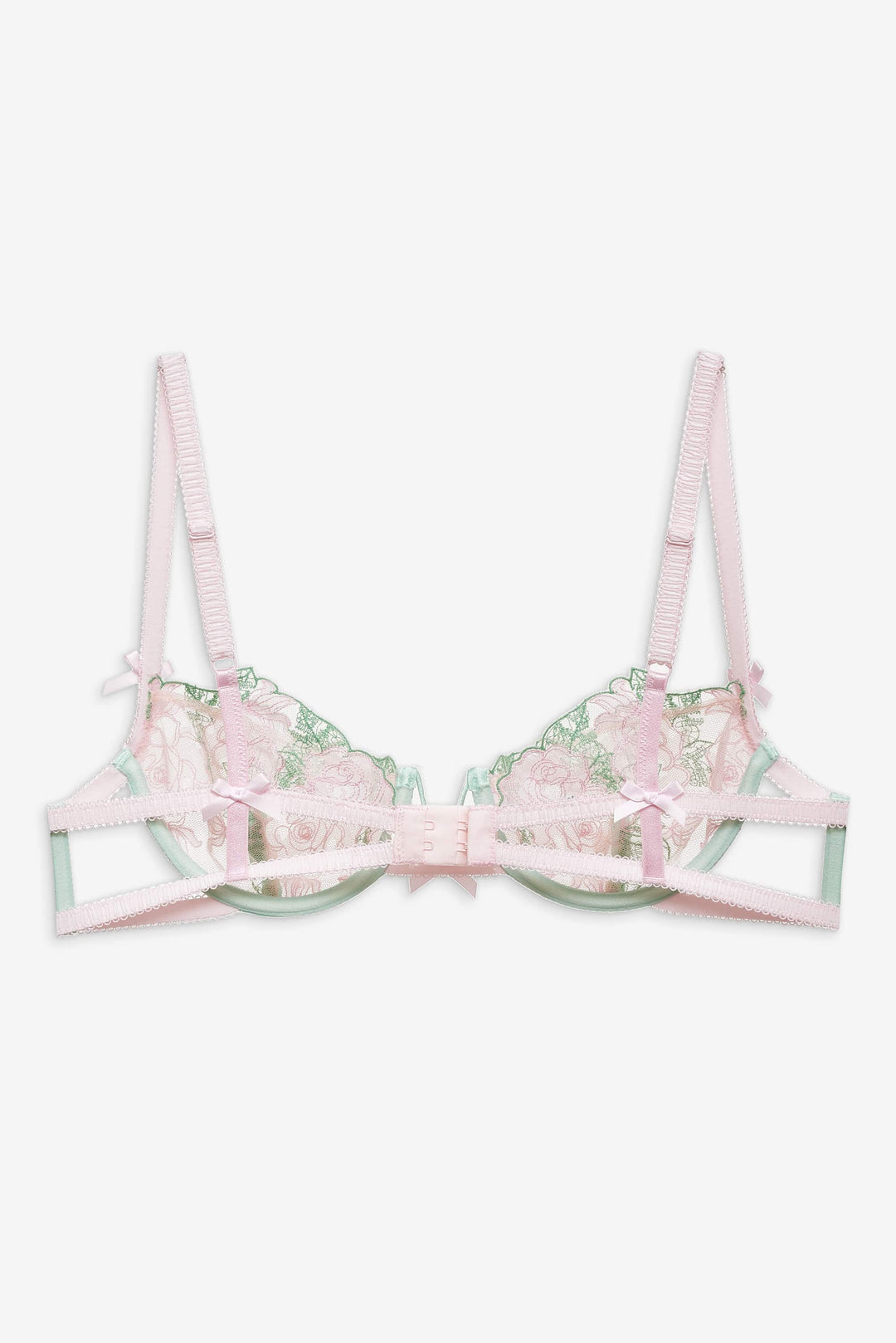 For Love and Lemons Love Story Underwire Bra - Green