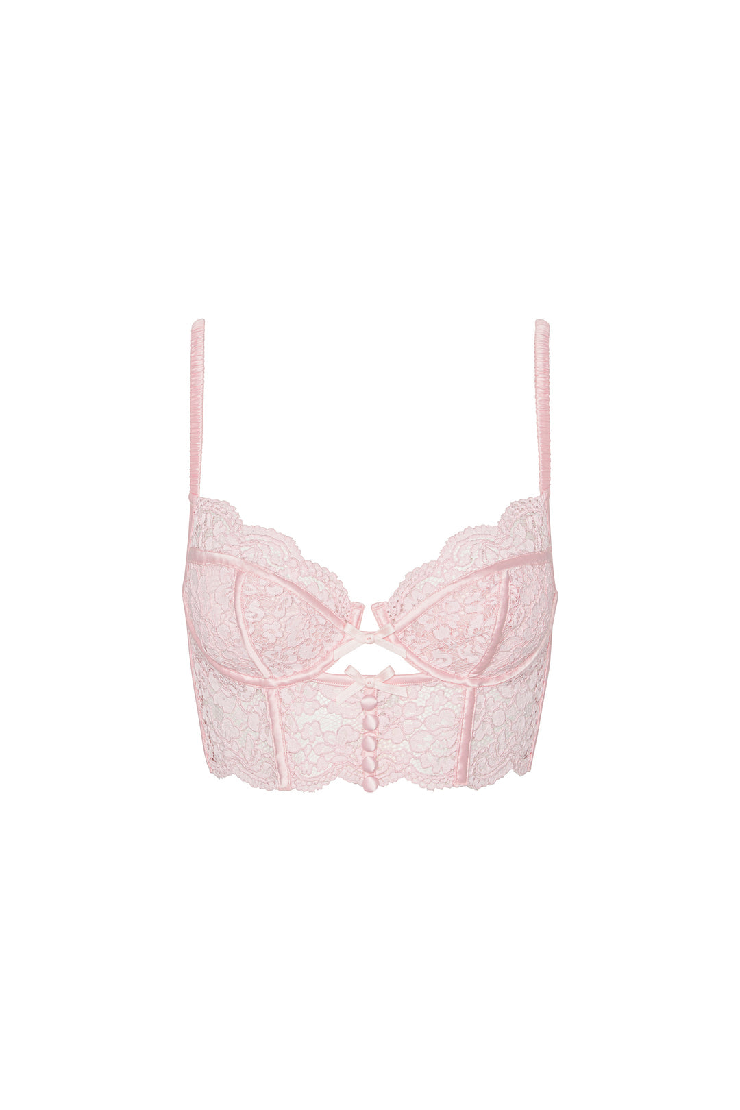 For Love and Lemons Creamsicle Lace Underwire Bra - Pink