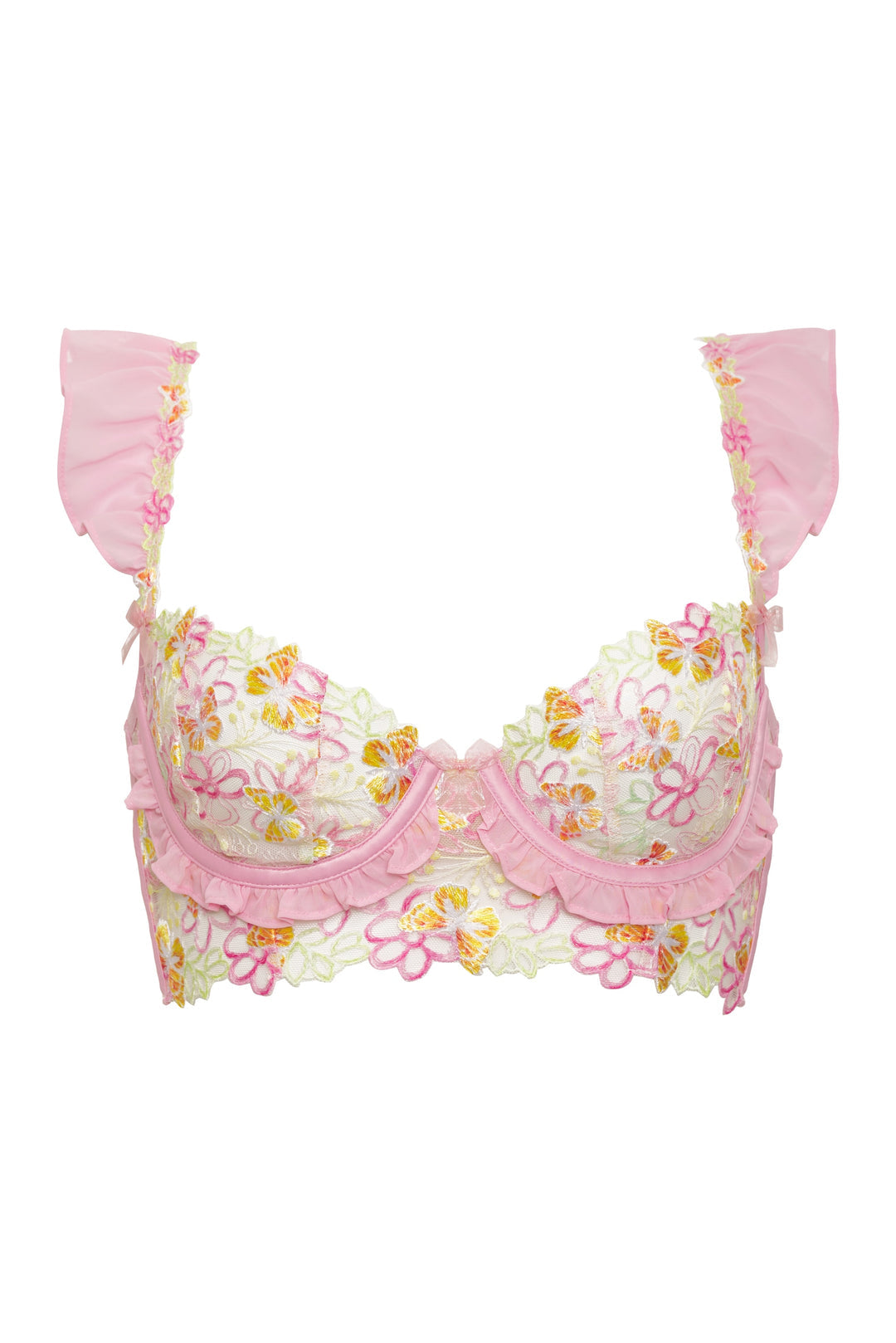 For Love and Lemons Sunset Butterfly Underwire Bra - Pink