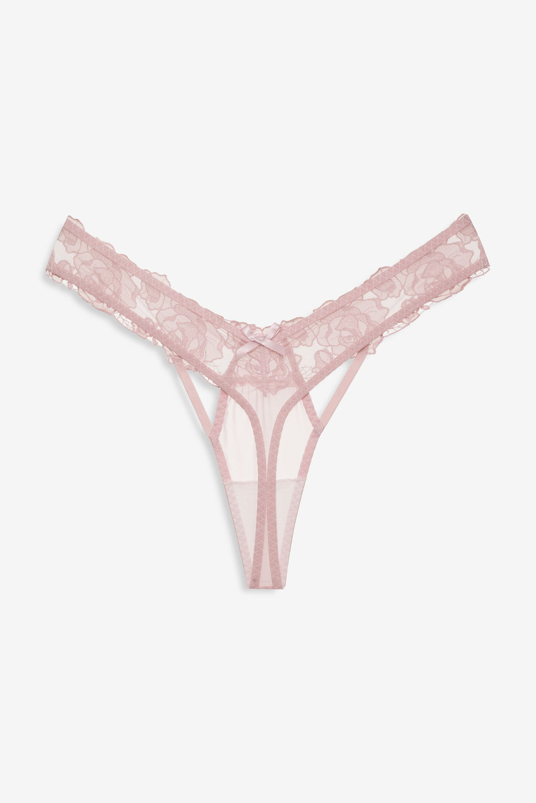 For Love and Lemons Blissful Blooms Thong Panty - Pink