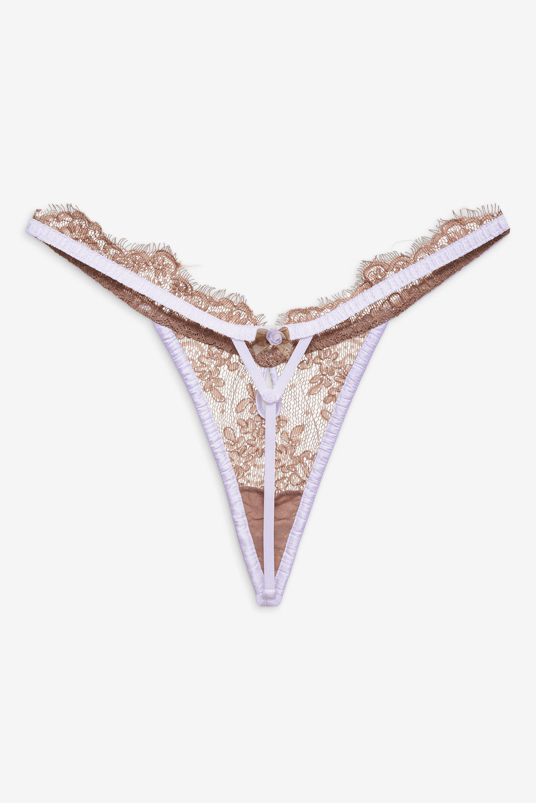 For Love and Lemons Holly Thong Panty - Chocolate